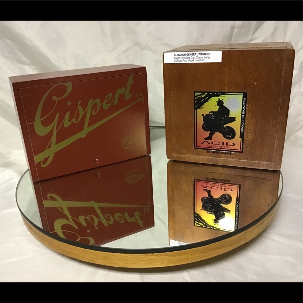 Empty cigar boxes